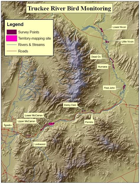 Truckee river, Truckee, Map