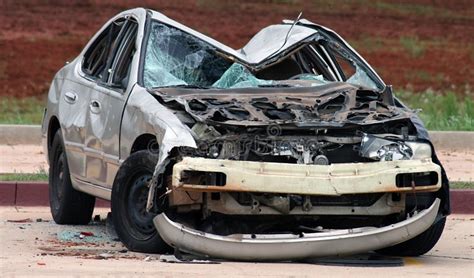 Smashed car stock image. Image of automobile, wrecked - 2653109