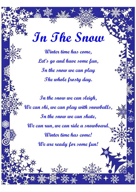 Winter Song about Merry Frosty Days