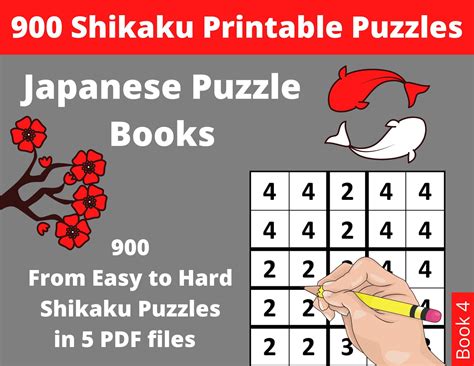 Shikaku Puzzles Printable PDF 900 Japanese Puzzles for - Etsy | Puzzle ...