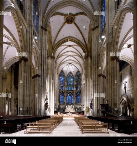 Interior, Regensburg Cathedral, UNESCO World Heritage Site, Regensburg ...