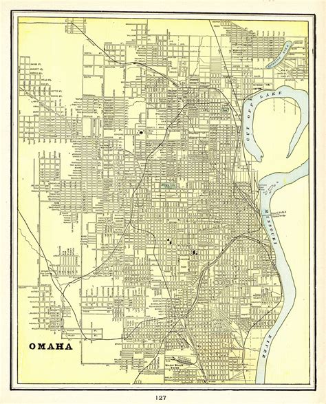 Antique OMAHA Map of Omaha Nebraska 1900 Vintage Atlas Map | Etsy