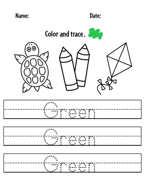 Green Color Activities and Worksheets for Preschool! ⋆ The ... - Worksheets Library