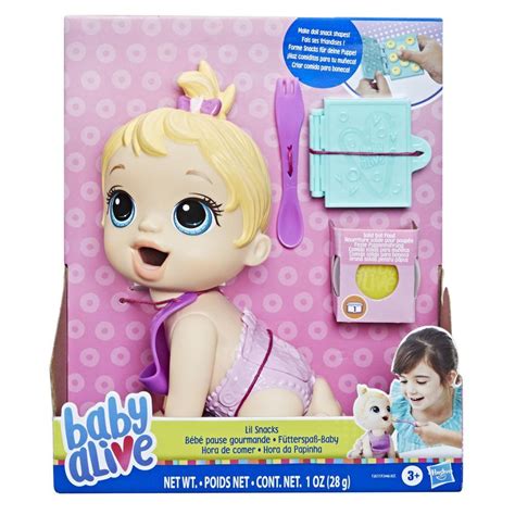 Baby Alive Lil Snacks Doll, Eats and "Poops," 8-inch Baby Doll with ...