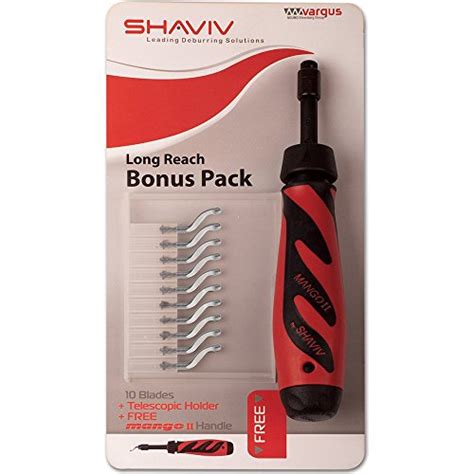 SHAVIV 29256 Bonus Pack Deburring Tool Kit for Long Reach Work (Mango ...