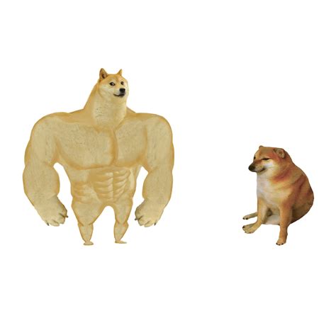 Swole Doge vs. Cheems Transparent Template | Swole Doge vs. Cheems ...