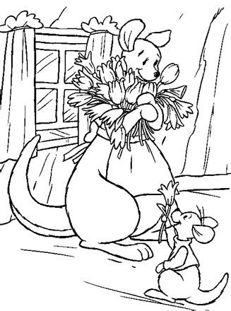 Winnie The Pooh Kanga And Roo Coloring Pages