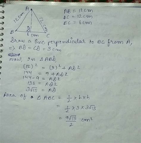 Area and perimeter of isosceles triangle - Flexspicy