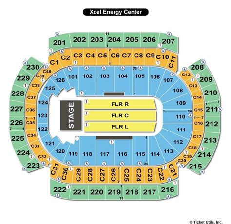 Xcel Energy Center, St. Paul MN - Seating Chart View