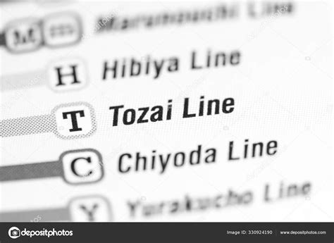 Tozai Line. Tokyo Metro map. Stock Photo by ©aliceinwonderland2020 ...