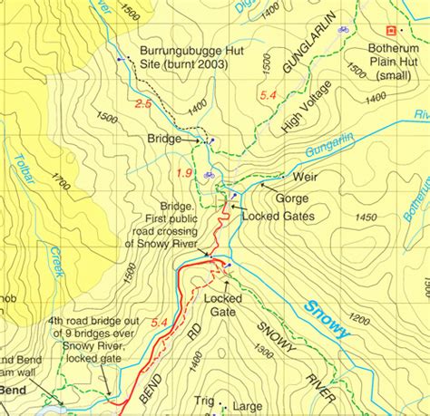 Kosciuszko National Park Map Rooftop - Maps, Books & Travel Guides