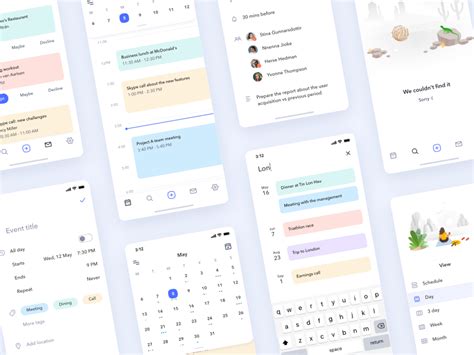 iOS Calendar App UI Kit Sketch Resource - Sketch UI Kits - Download Sketch Resource