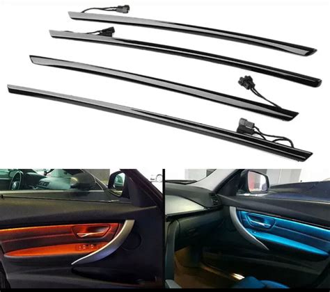 LED Ambient Interior Lights Black Door Trims BMW 3 Series F30 F31 320 ...