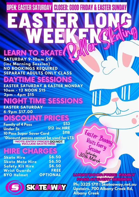 School Holiday Session Times - Skateaway Family Skate Centre, Albany Creek