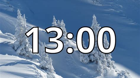 13 Minute Winter Countdown Timer With Music and Alarm (Simple Beep) - YouTube