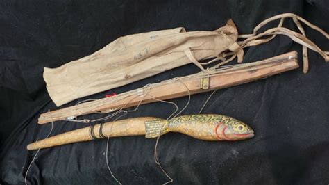 Set of 2 very beautiful antique Ice Fishing Rods, Rods - Catawiki