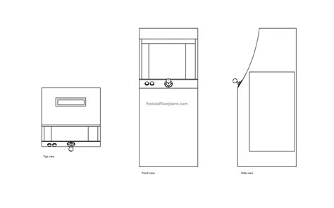 Pac Man Arcade Machine - Free CAD Drawings