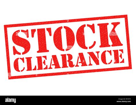 STOCK CLEARANCE red Rubber Stamp over a white background Stock Photo - Alamy