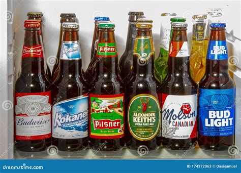 A Set of Canadian Popular Beer Brands Inside of a Fridge Editorial Stock Photo - Image of canada ...