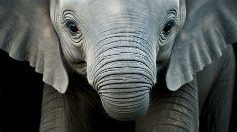 Innocence Unveiled Baby Elephant's Big, Enchanting Eyes, AI Generative 30458866 Stock Photo at ...