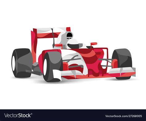 Trendy stylized formula one race car f1 1 Vector Image