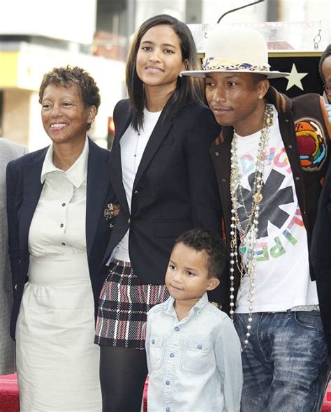 Pharrell Williams, wife Helen, son Rocket Man and Pharells mom ...