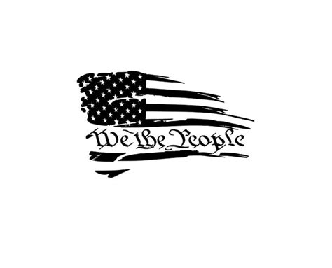 We The People Flag Decal