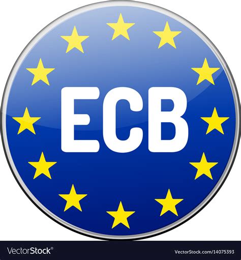 Ecb - european central bank Royalty Free Vector Image