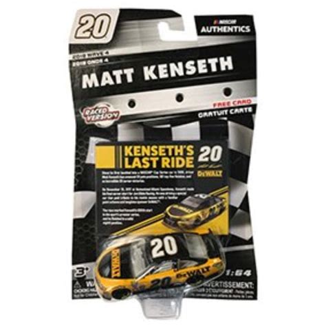 NASCAR - Nascar Authentics 1:64 Scale Matt Kenseth 20 Diecast Racecar with Free Card Collectible ...