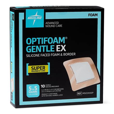 Optifoam Gentle EX Silicone/Foam Dressing 5x5 100Ct