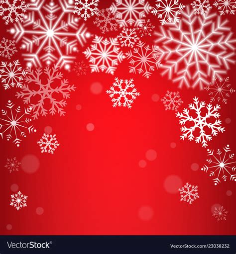 Christmas snowflakes on red background Royalty Free Vector