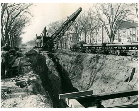 Subway Construction beneath Eastern Parkway 1914 — Old NYC Photos