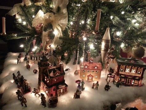 Village under the tree | Christmas decorations, Holiday, Holiday decor