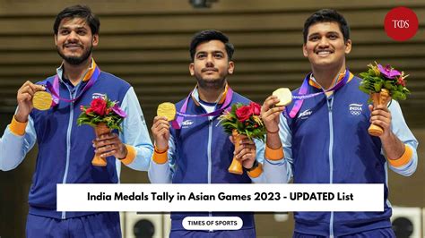 India Medals Tally in Asian Games 2023 - UPDATED List