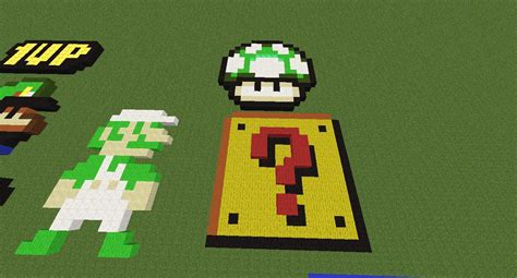 Luigi Pixel Art & More Minecraft Map