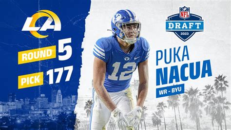 NFL draft: Rams select BYU WR Puka Nacua with final pick in 5th round