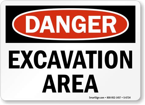 Excavation Safety Signs | Open Excavation Signs