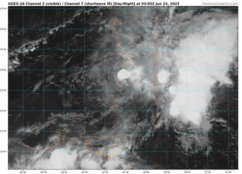 La Tormenta Tropical Bret está trayendo fuertes lluvias y vientos para las Antilles Menores esta ...