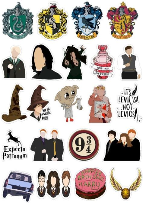 Plancha de stickers Harry Potter - Happily Store