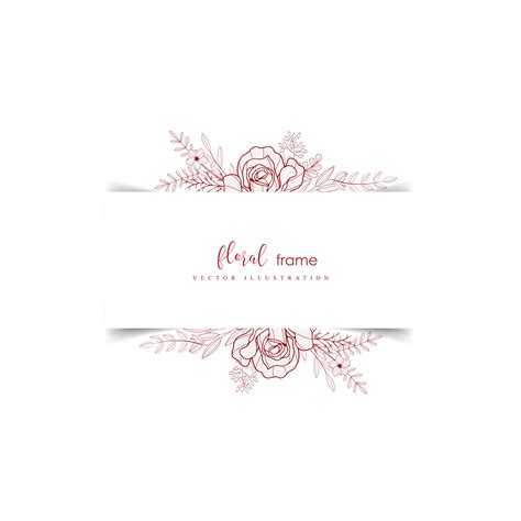 outline floral border with space for text 666452 Vector Art at Vecteezy