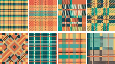 Checkered fabric seamless pattern set 1234058 Vector Art at Vecteezy