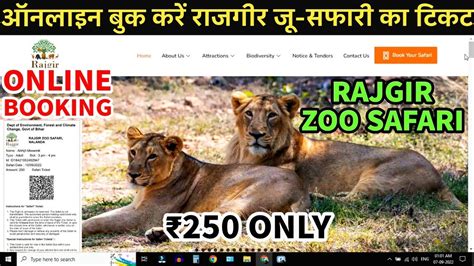 RAJGIR ZOO SAFARI ONLINE TICKET BOOKING KAISE KARE IN 5 MIN | TICKET PRICE | BIHAR TOURISM - YouTube