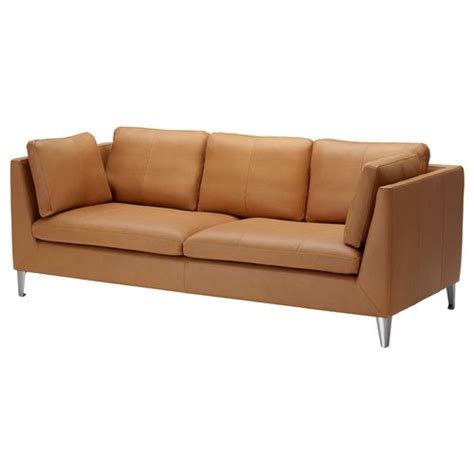 ספה תלת-מושבית STOCKHOLM | Faux leather sofa, Ikea stockholm, Ikea leather sofa