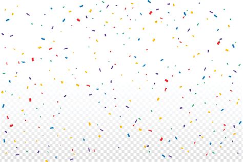 Colorful confetti falling isolated on transparent background ...