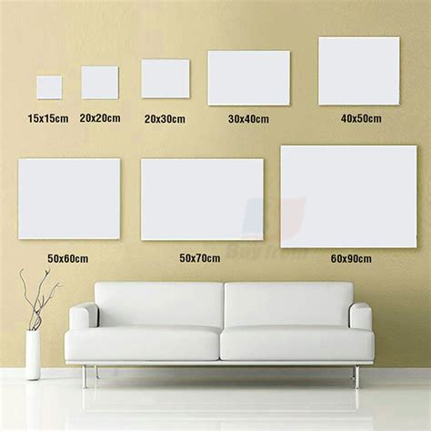 5x Blank Art Supply Professional Quality Stretched Canvas White Wood 7 ...