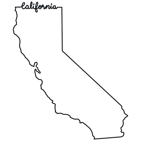 California Outline With Cursive Writing Instant Download Pdf Eps Jpg Png - Etsy