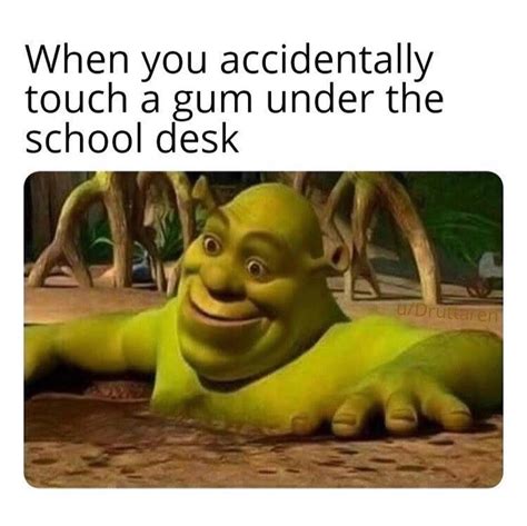 When you accidentally touch a gum under the school desk. - Funny