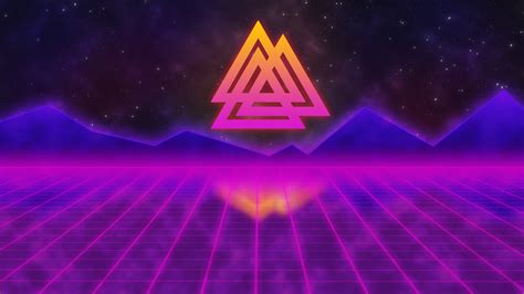 Synthwave Viking Valknut [3840 x 2160] | Retrowave wallpaper, Artist wallpapers, Synthwave wallpaper