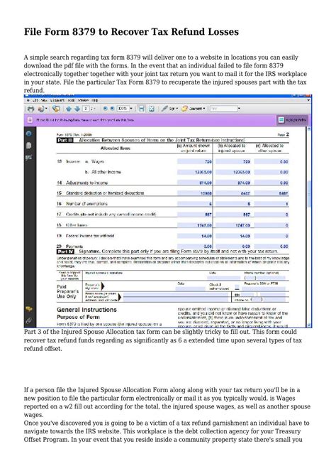 Printable 8379 Tax Form - Printable Forms Free Online