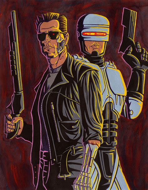 Terminator & Robocop | Robocop, Terminator, Movie poster art